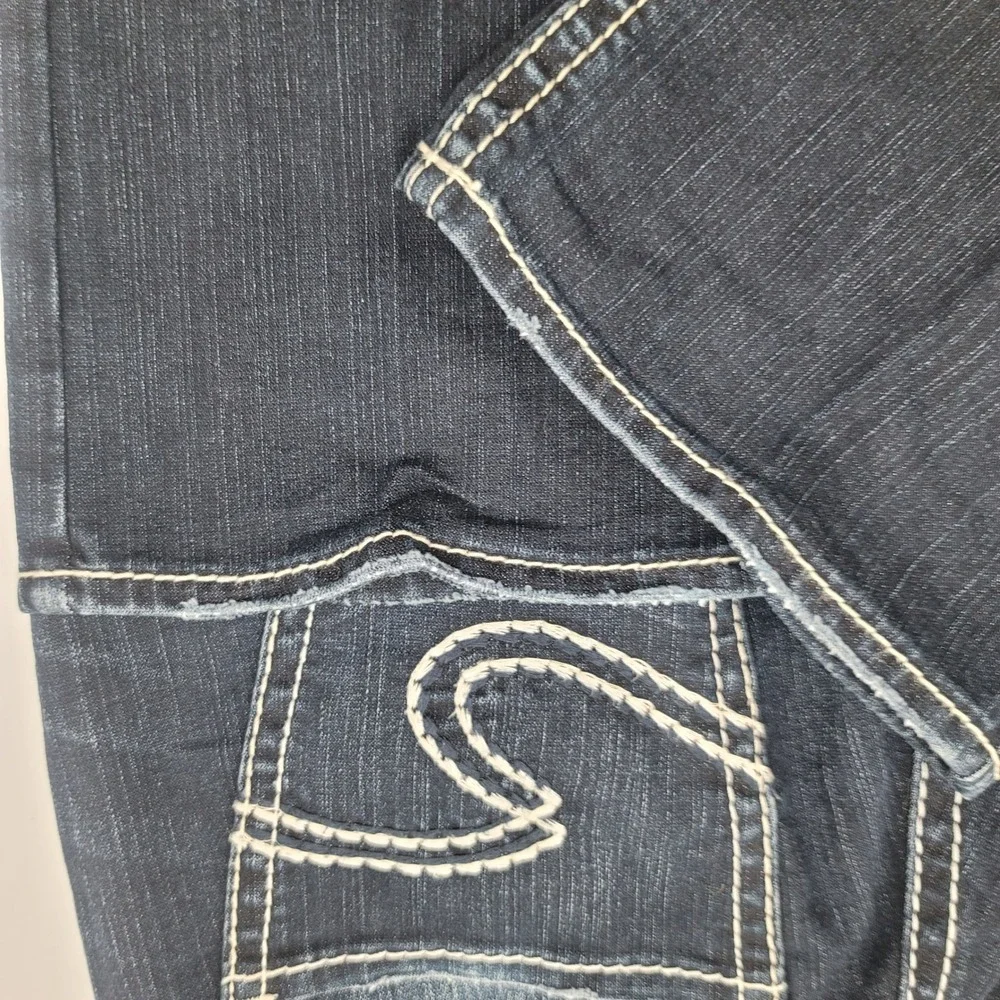Silver Jeans Co Suki High Slim Bootcut Jeans Dark Wash Indigo W30 L35